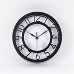 WALL CLOCK PLASTIC ANTIQUE BLACK - WHITE 20.4x4.2x20.4cm