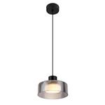 PENDANT LIGHT FIXTURES ΜΕΤΑL-GLASS  8W 3000K 624Lm 200X115mm BLACK-SMOKY GREY  ARTE ILLUMINA NIMBUS