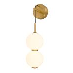 WALL LIGHT FIXTURES METAL 9W 3000Κ 702Lm 160 Χ430mm BRASS WITH MILKY WHITE ARTE ILLUMINA TREA