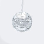 GLASS BALL, DISCO, SILVER, 10cm